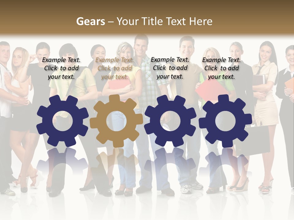 Group Student Isolated PowerPoint Template