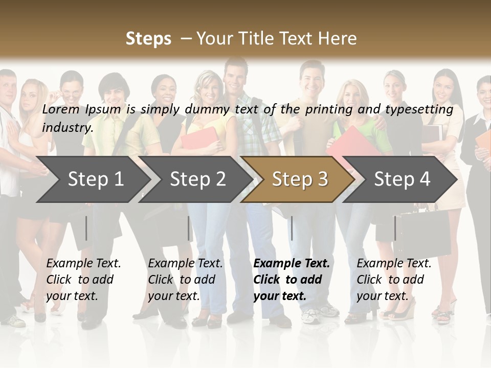 Group Student Isolated PowerPoint Template