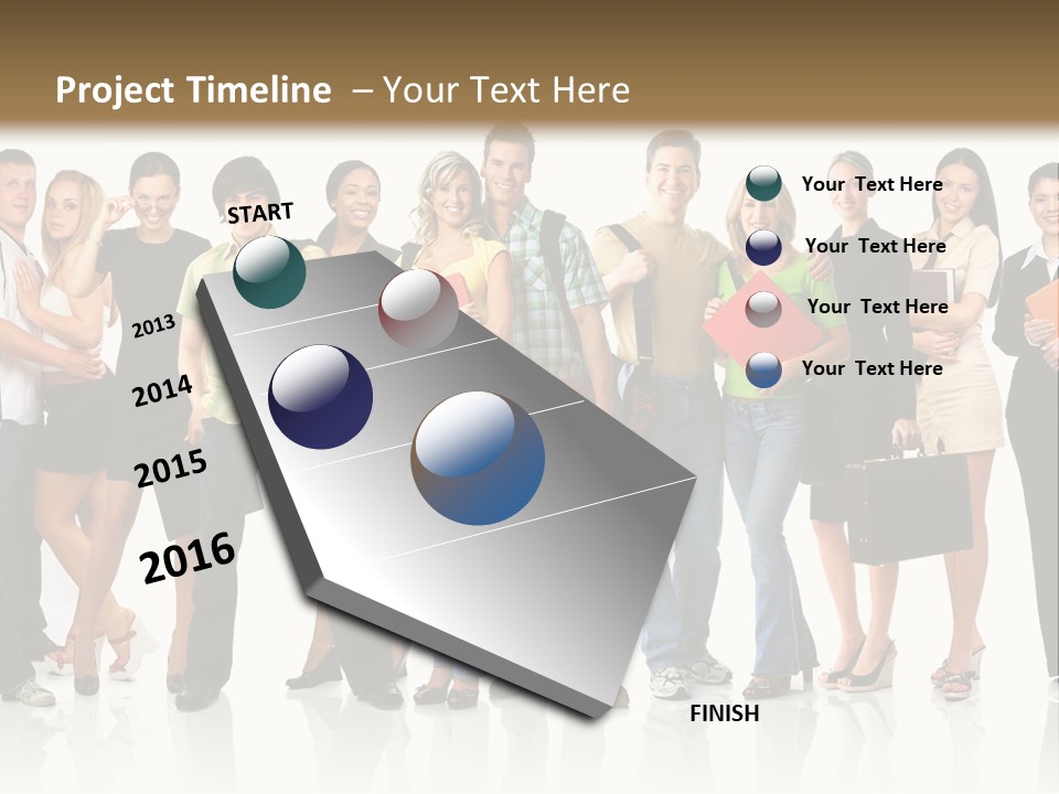 Group Student Isolated PowerPoint Template