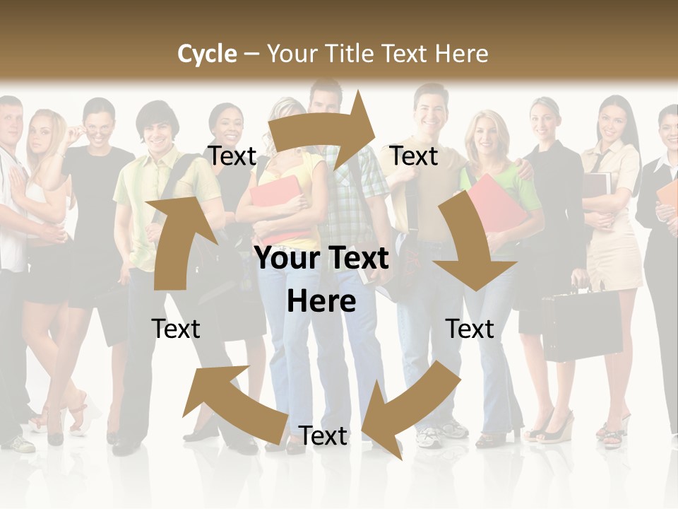 Group Student Isolated PowerPoint Template