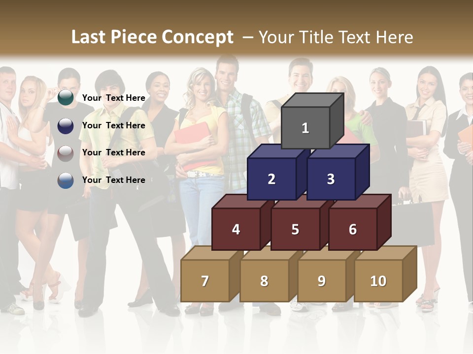 Group Student Isolated PowerPoint Template