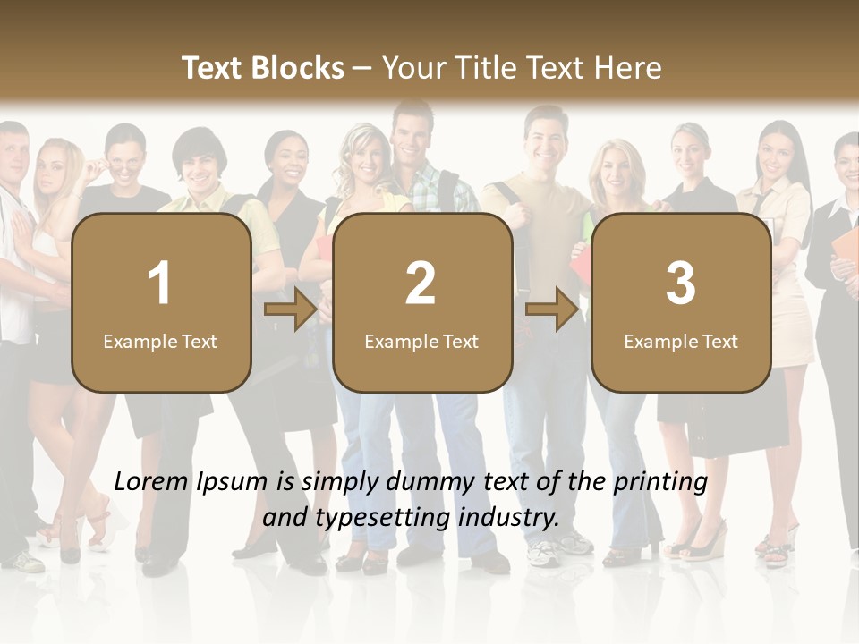 Group Student Isolated PowerPoint Template