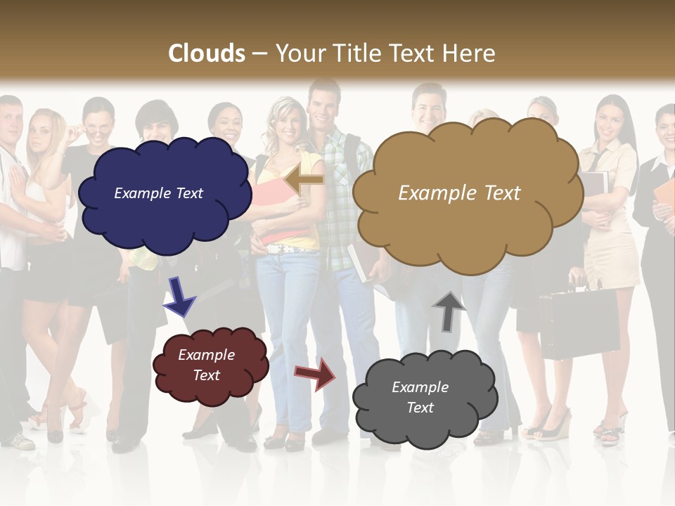 Group Student Isolated PowerPoint Template