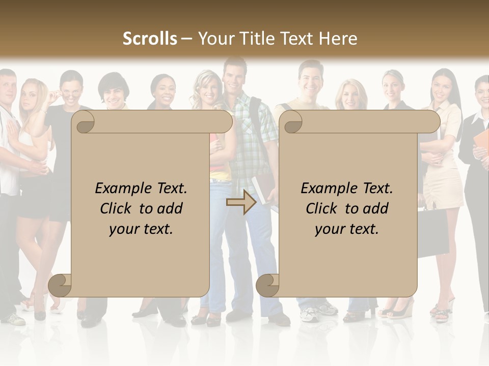 Group Student Isolated PowerPoint Template