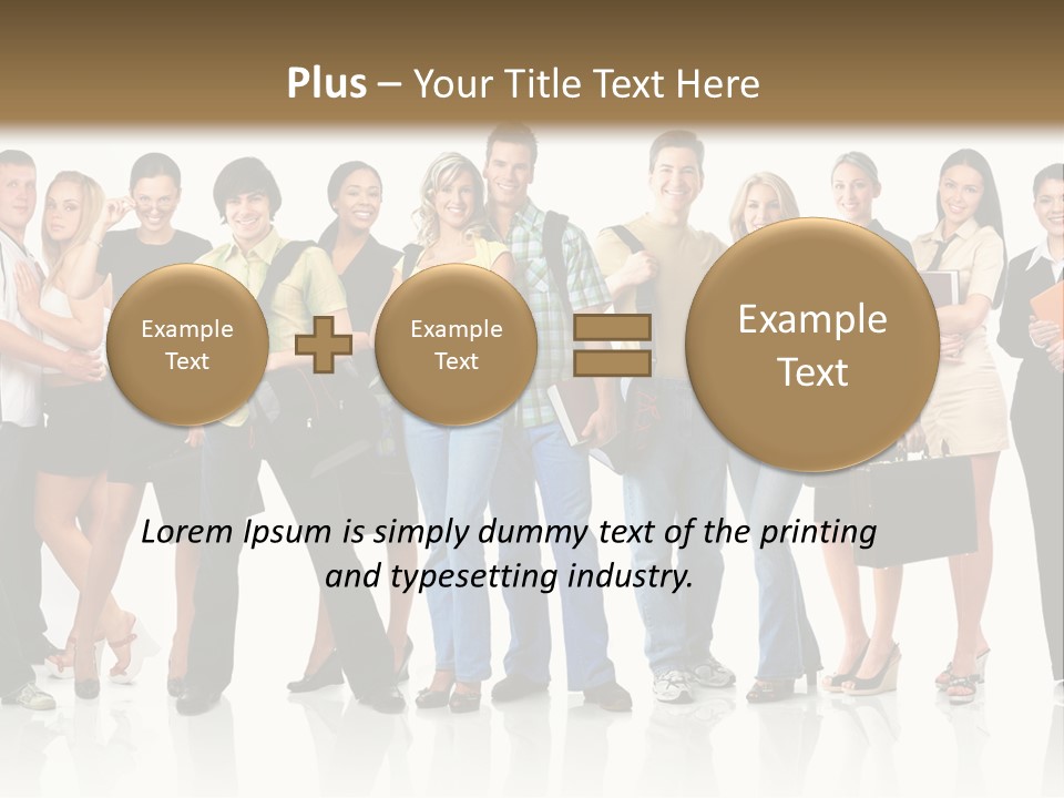 Group Student Isolated PowerPoint Template
