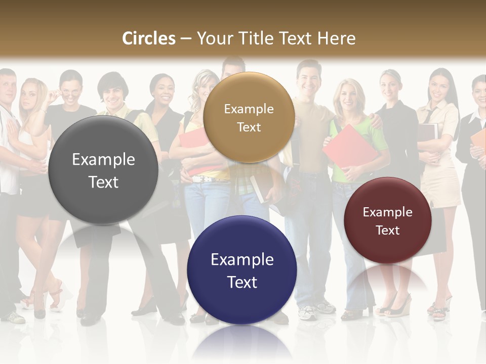 Group Student Isolated PowerPoint Template