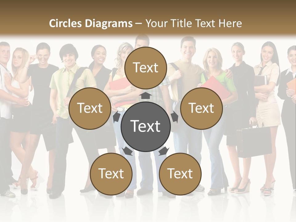 Group Student Isolated PowerPoint Template