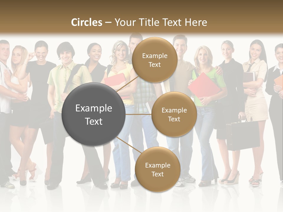 Group Student Isolated PowerPoint Template