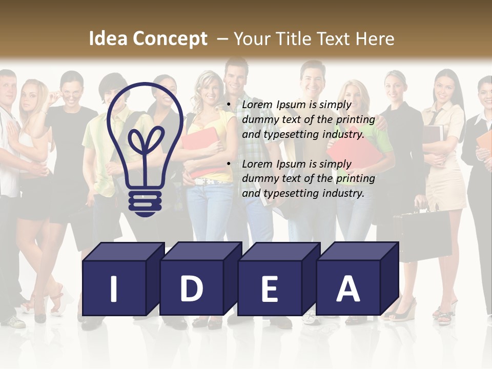 Group Student Isolated PowerPoint Template