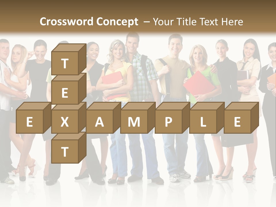 Group Student Isolated PowerPoint Template