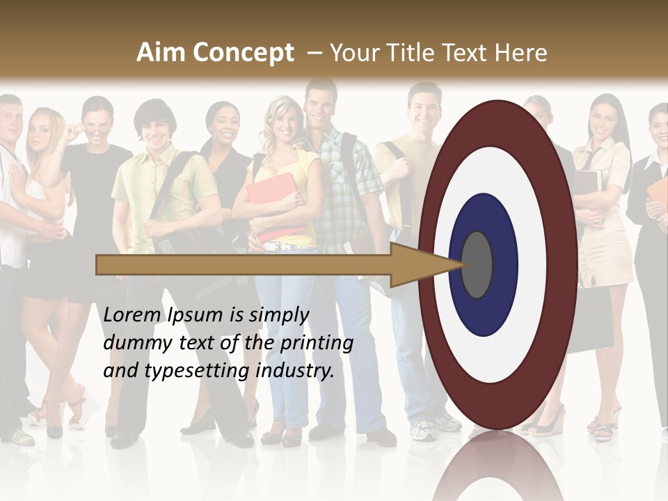 Group Student Isolated PowerPoint Template