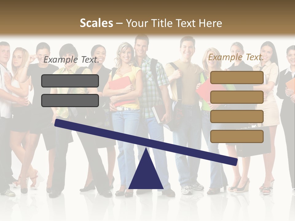 Group Student Isolated PowerPoint Template