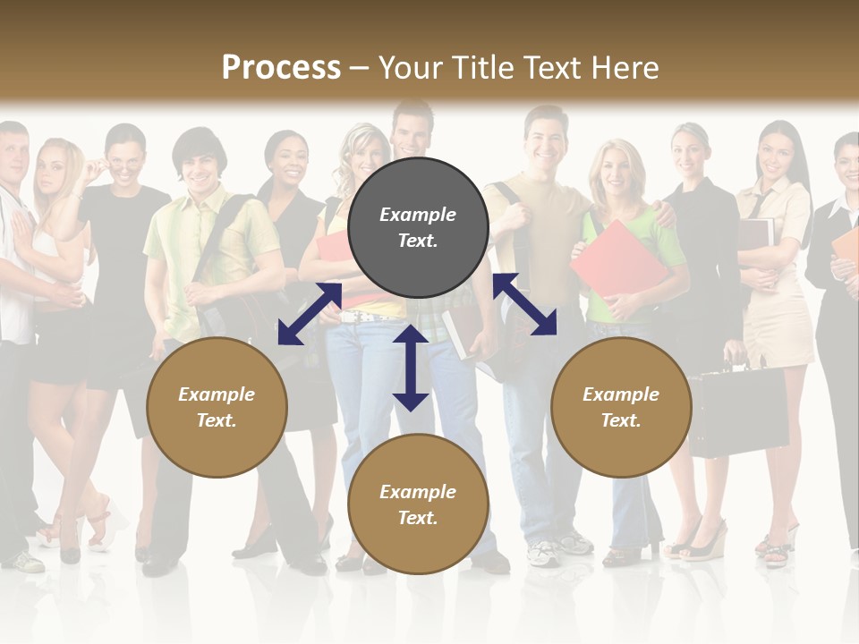 Group Student Isolated PowerPoint Template