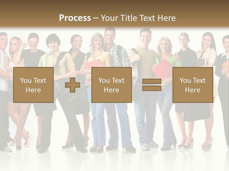 Group Student Isolated PowerPoint Template