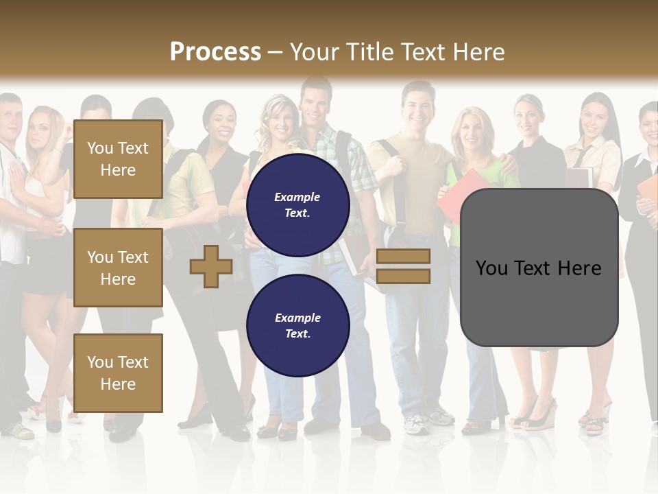 Group Student Isolated PowerPoint Template
