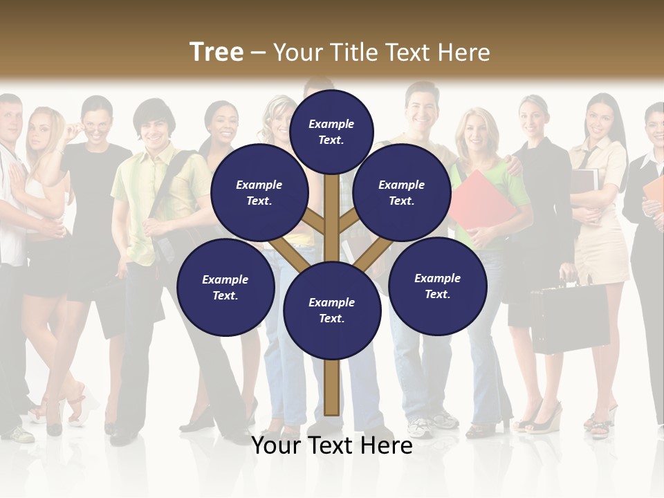 Group Student Isolated PowerPoint Template