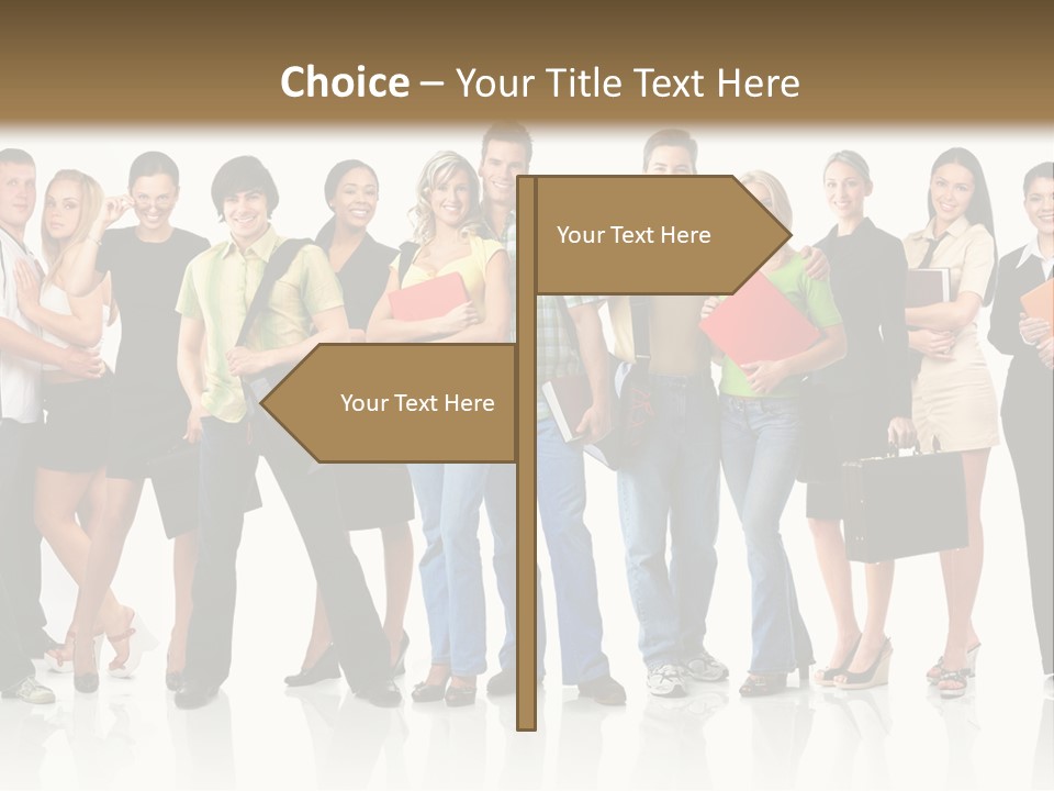 Group Student Isolated PowerPoint Template