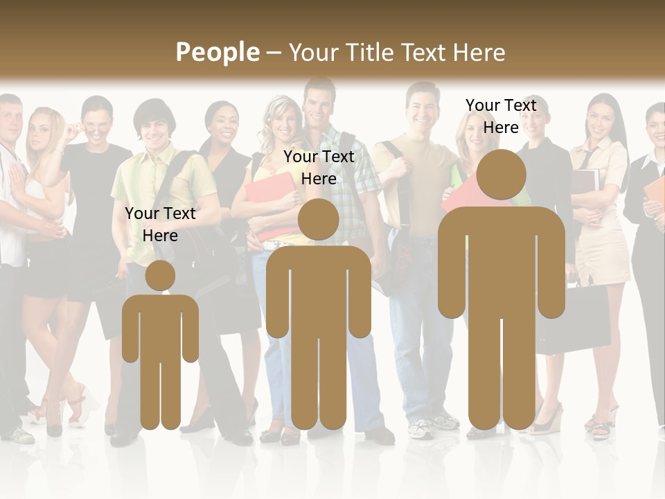 Group Student Isolated PowerPoint Template