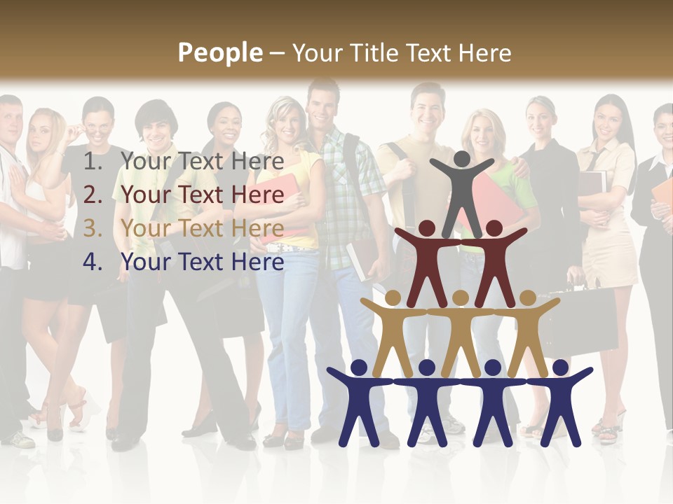 Group Student Isolated PowerPoint Template