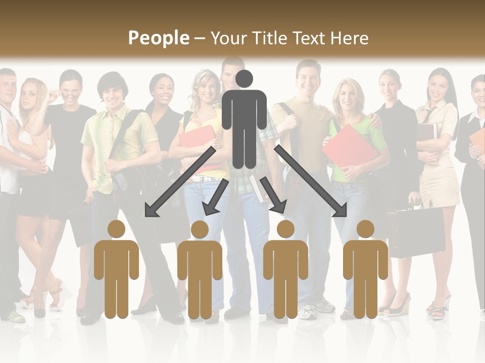 Group Student Isolated PowerPoint Template