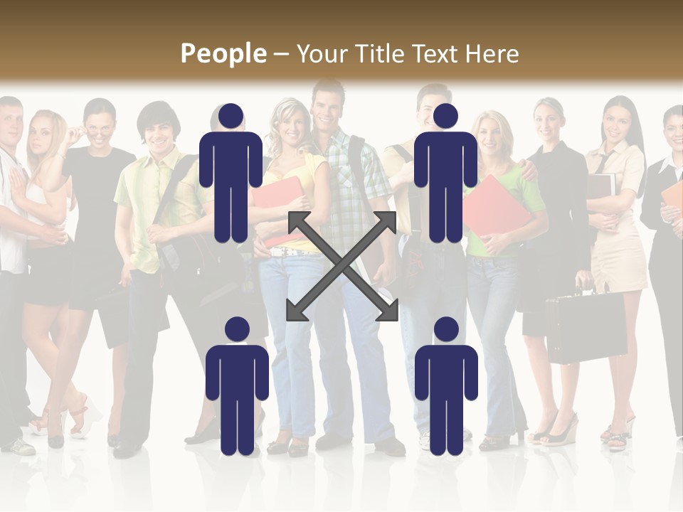 Group Student Isolated PowerPoint Template
