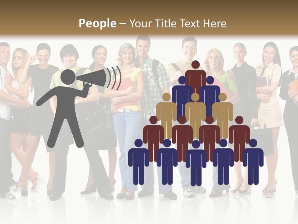 Group Student Isolated PowerPoint Template