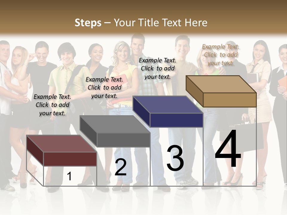 Group Student Isolated PowerPoint Template