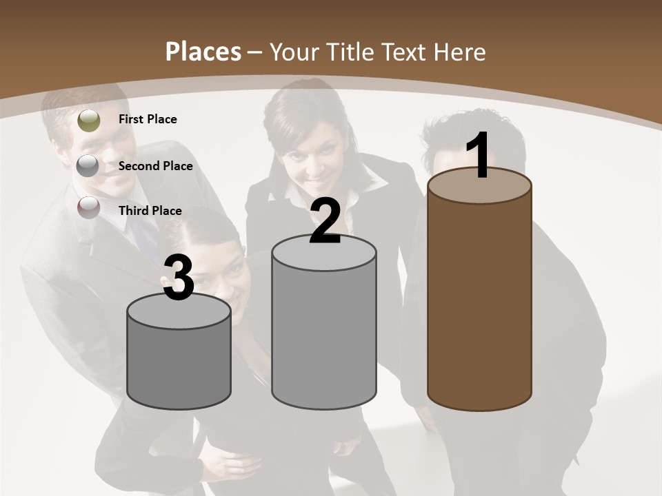 Together High Businesswoman PowerPoint Template