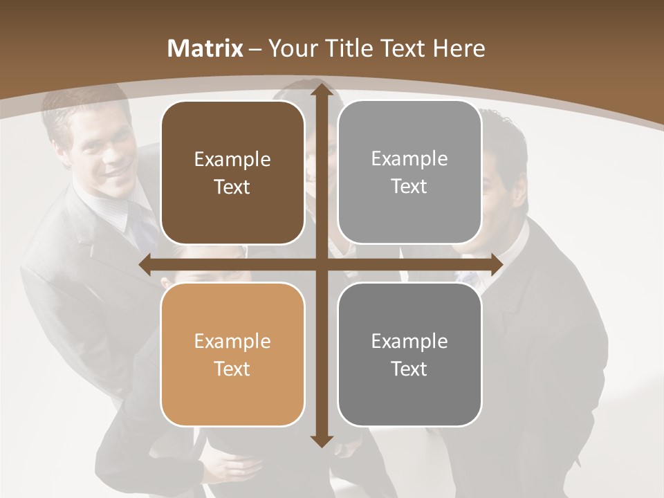 Together High Businesswoman PowerPoint Template