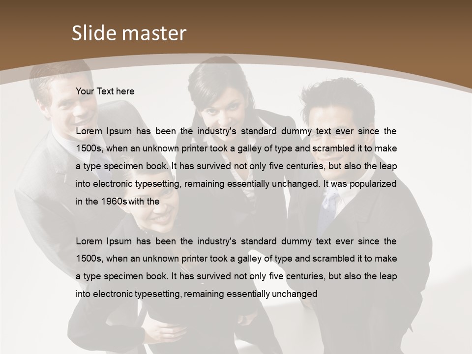 Together High Businesswoman PowerPoint Template