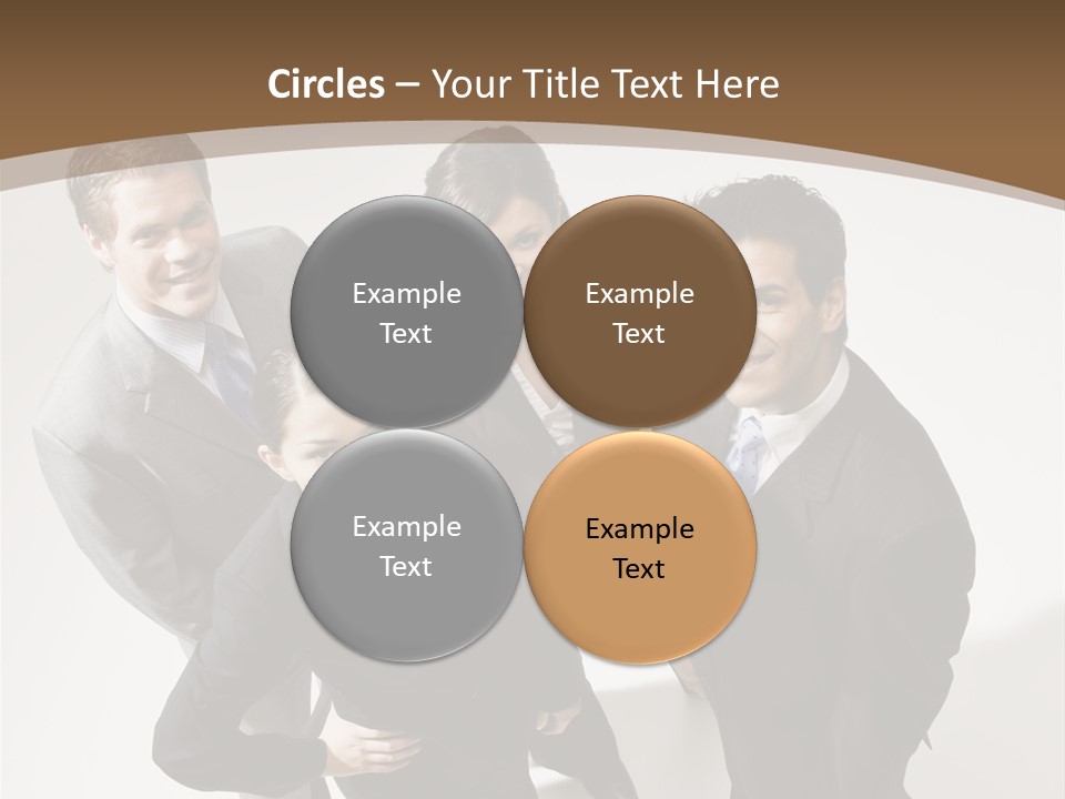 Together High Businesswoman PowerPoint Template