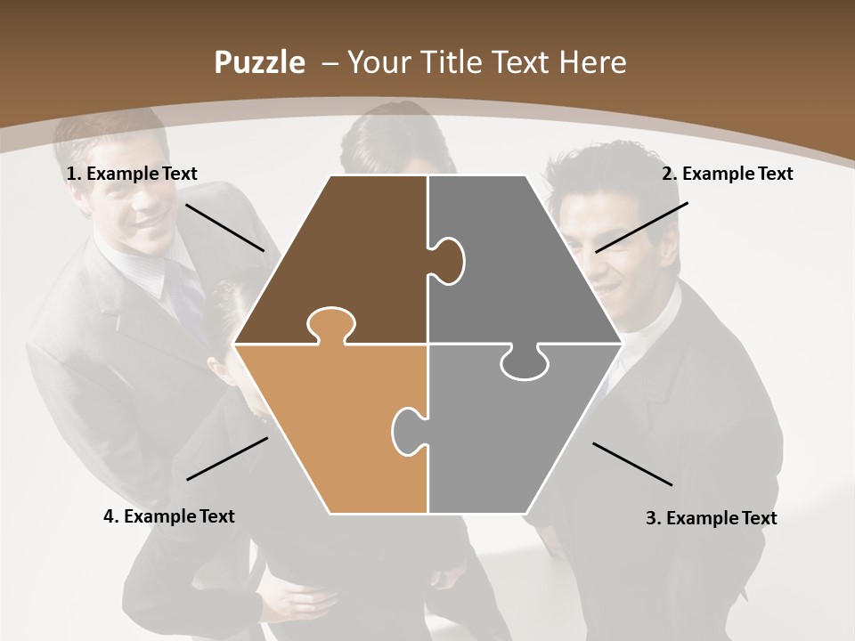 Together High Businesswoman PowerPoint Template