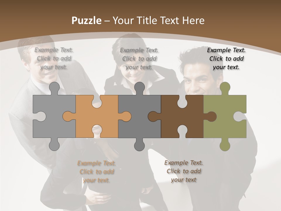 Together High Businesswoman PowerPoint Template