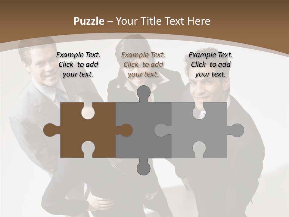 Together High Businesswoman PowerPoint Template