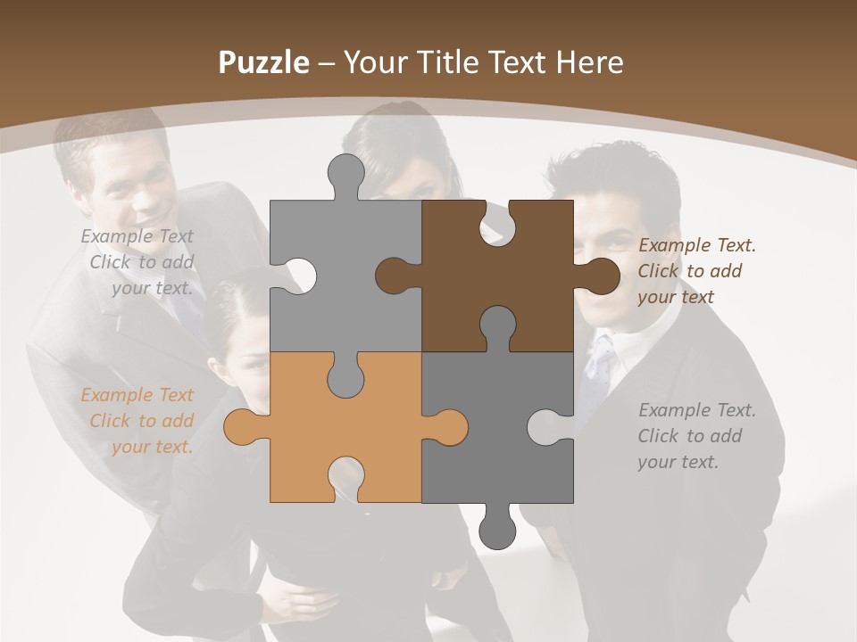 Together High Businesswoman PowerPoint Template