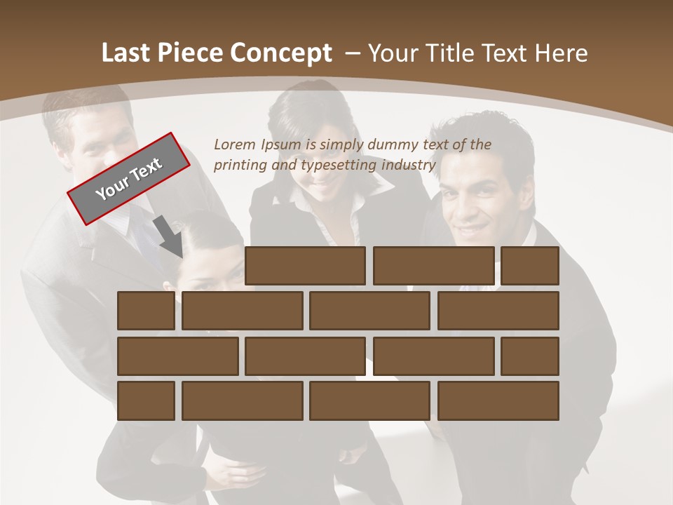 Together High Businesswoman PowerPoint Template