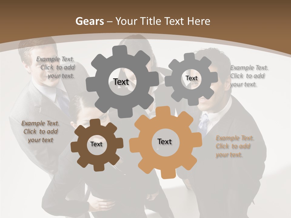 Together High Businesswoman PowerPoint Template