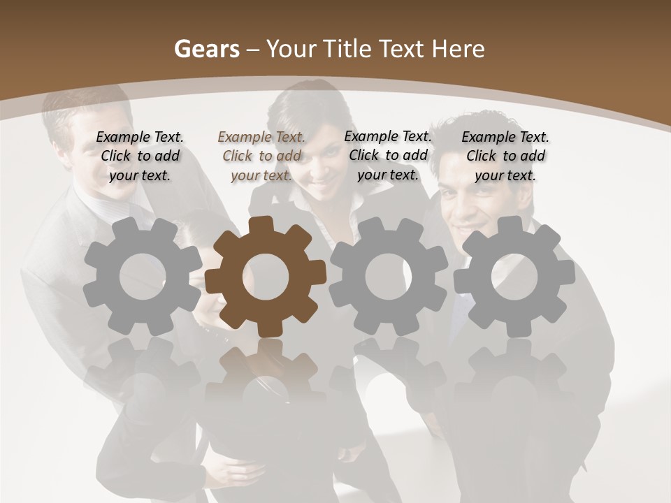 Together High Businesswoman PowerPoint Template