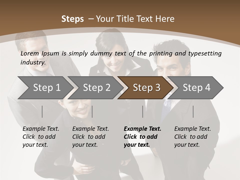 Together High Businesswoman PowerPoint Template