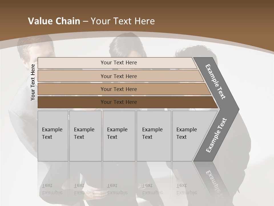Together High Businesswoman PowerPoint Template