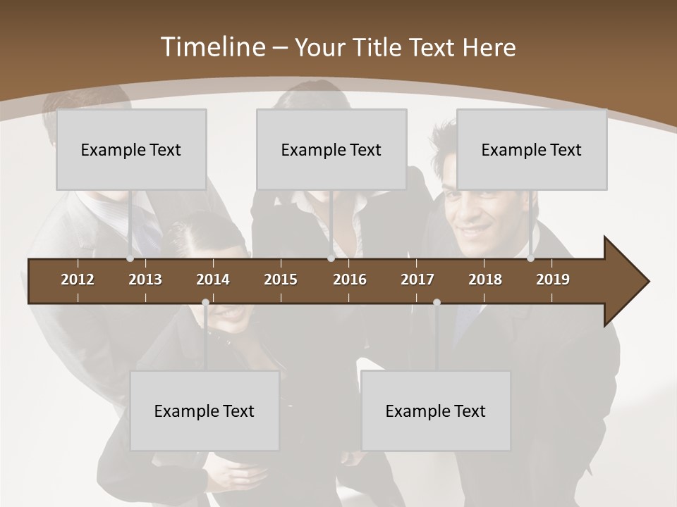 Together High Businesswoman PowerPoint Template