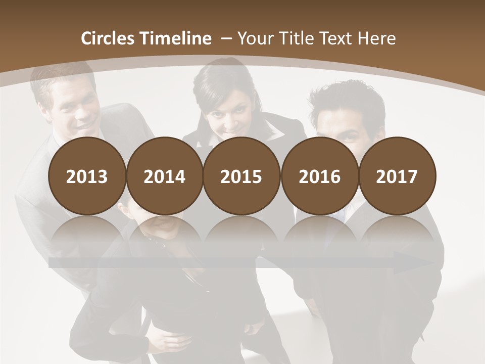 Together High Businesswoman PowerPoint Template