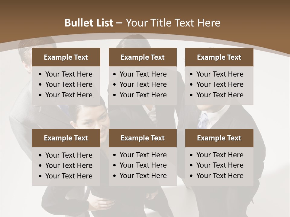 Together High Businesswoman PowerPoint Template