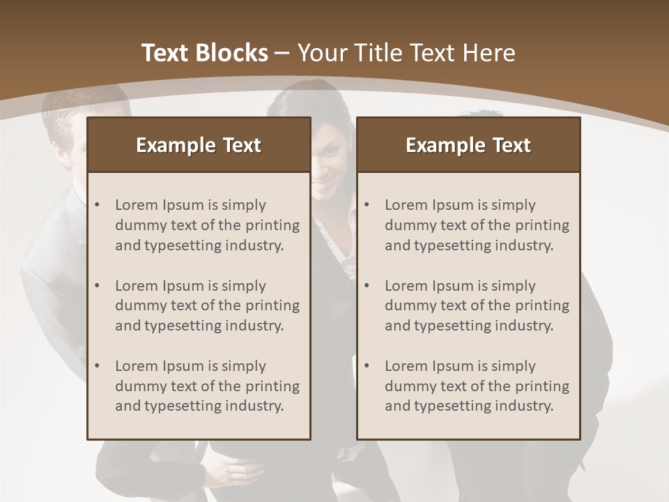 Together High Businesswoman PowerPoint Template