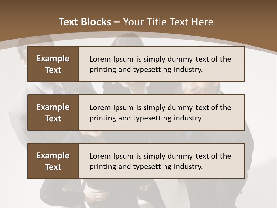 Together High Businesswoman PowerPoint Template