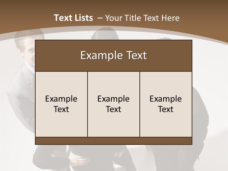 Together High Businesswoman PowerPoint Template
