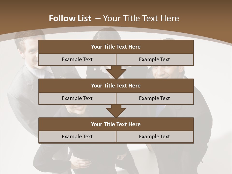 Together High Businesswoman PowerPoint Template