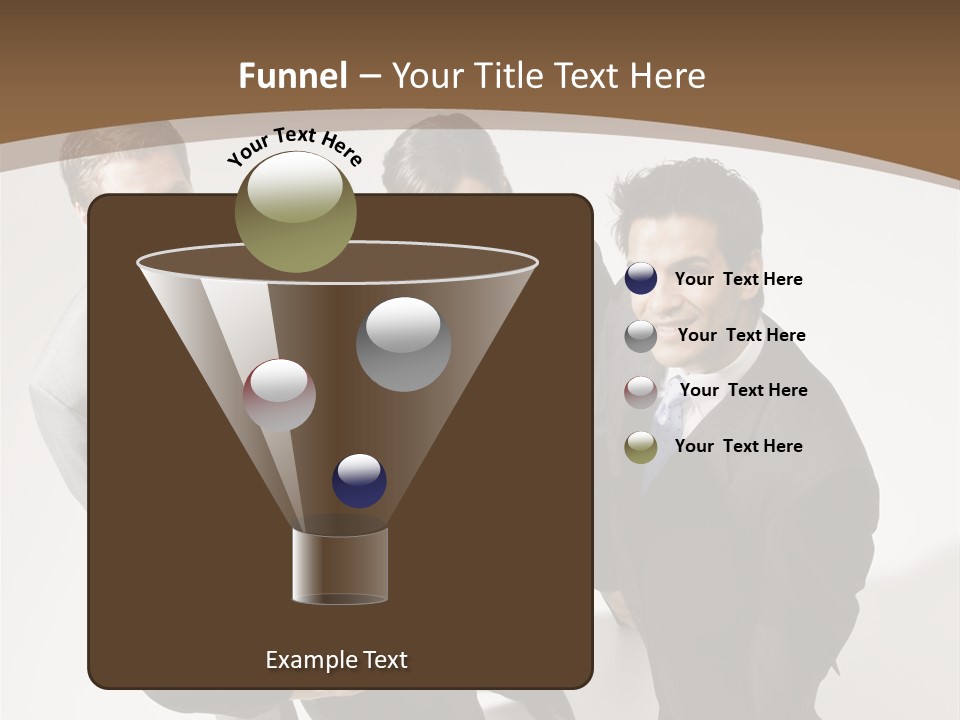 Together High Businesswoman PowerPoint Template