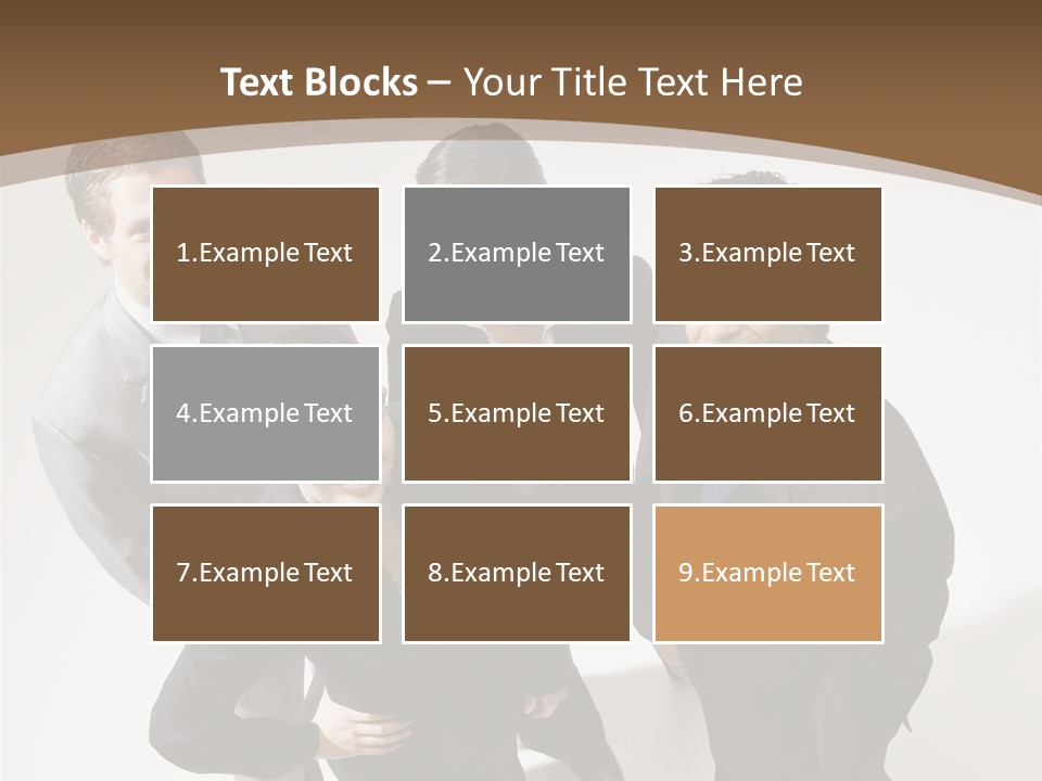 Together High Businesswoman PowerPoint Template