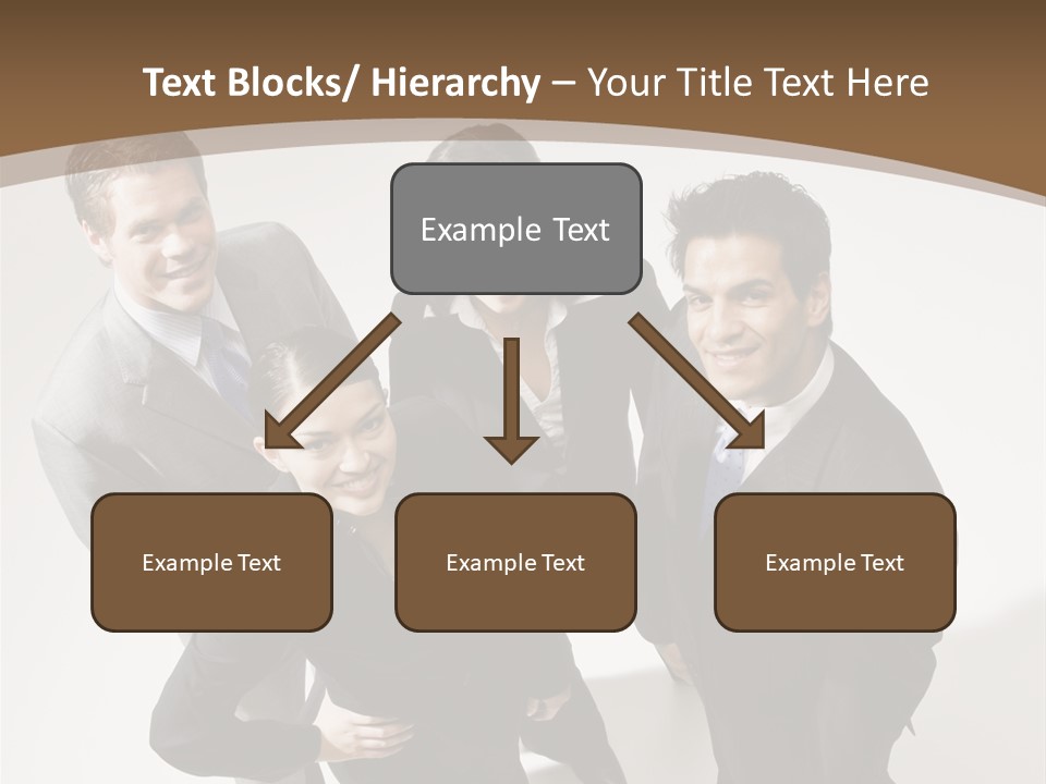 Together High Businesswoman PowerPoint Template